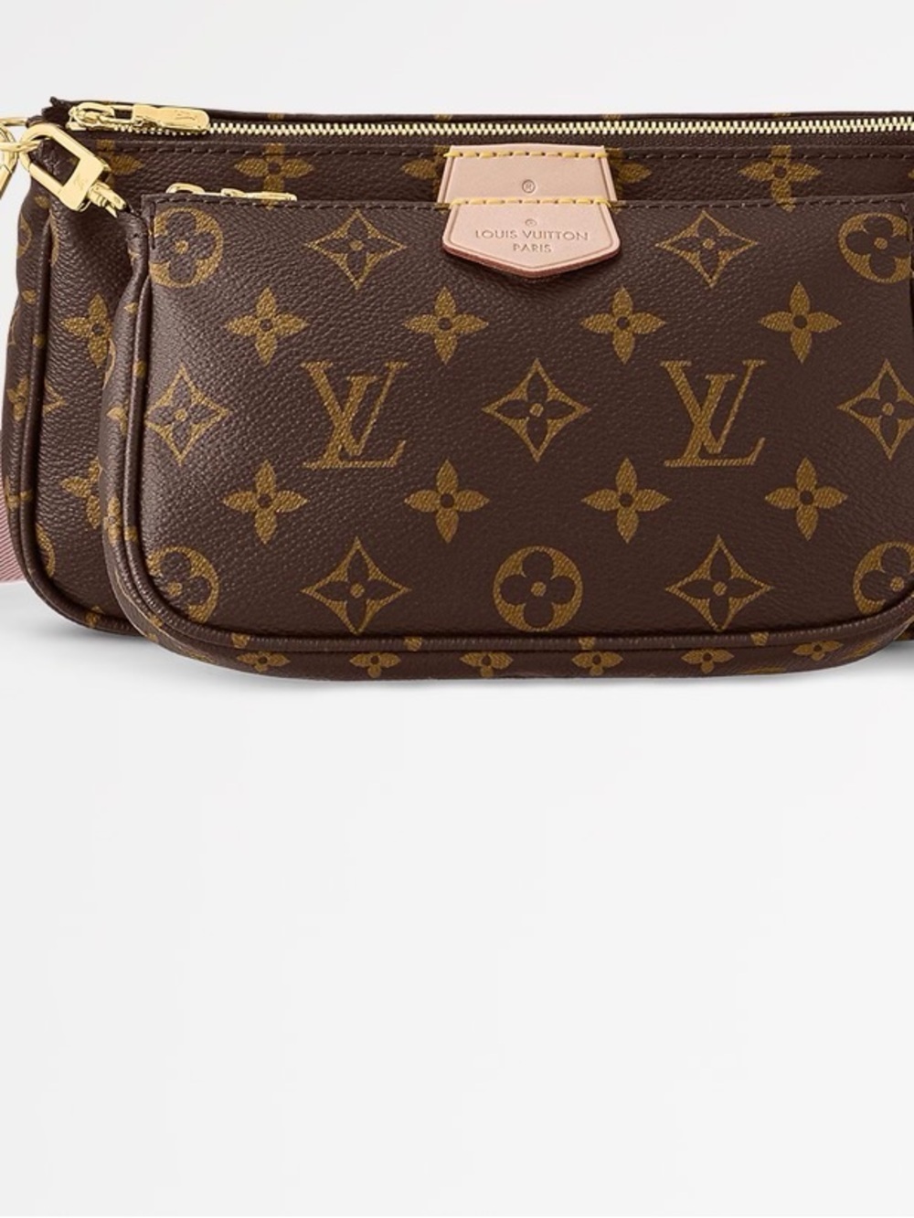 Louis Vuitton Monogram Triple Pouch Crossbody — Brown with Gold Hardware - Picture 1 of 4